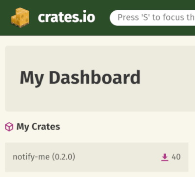 crates.io Dashboard